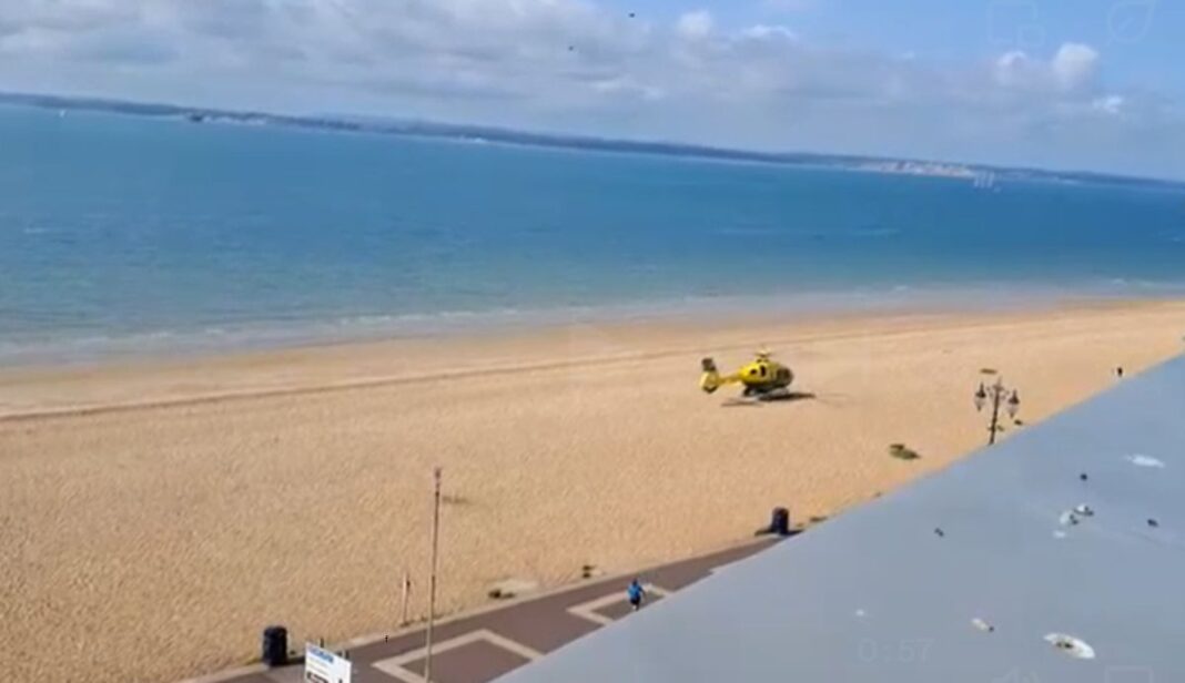 Air ambulance called after man pulled from water near pier
