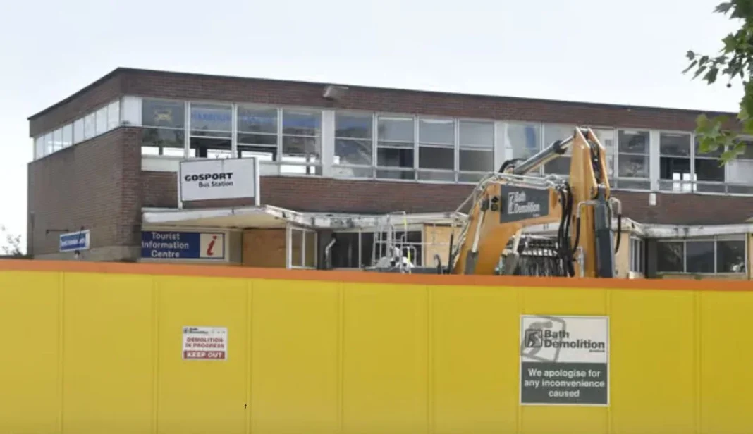 Gosport bus depot demolition