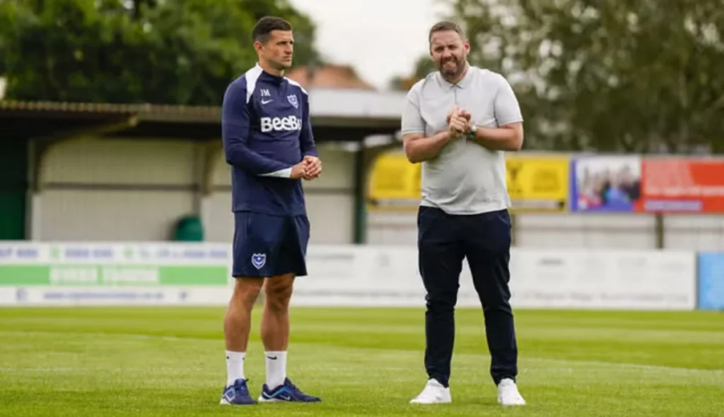 John Mousinho on left Rich Hughes on right