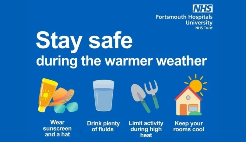 NHS Portsmouth warmer weather safety tips