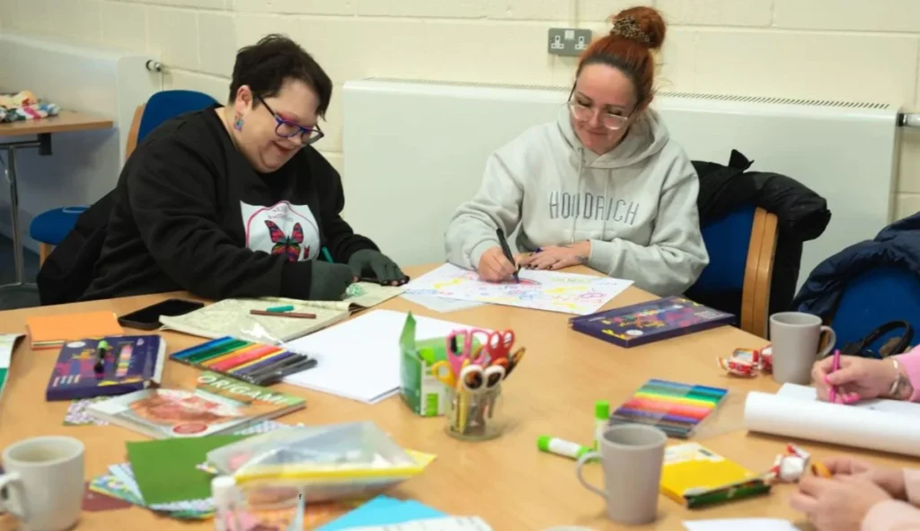 Paula and Sharlene at a creative session in January
