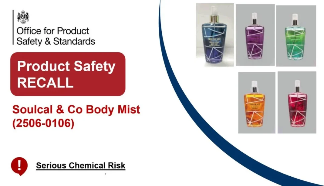Soulcal Body Mist Recalled