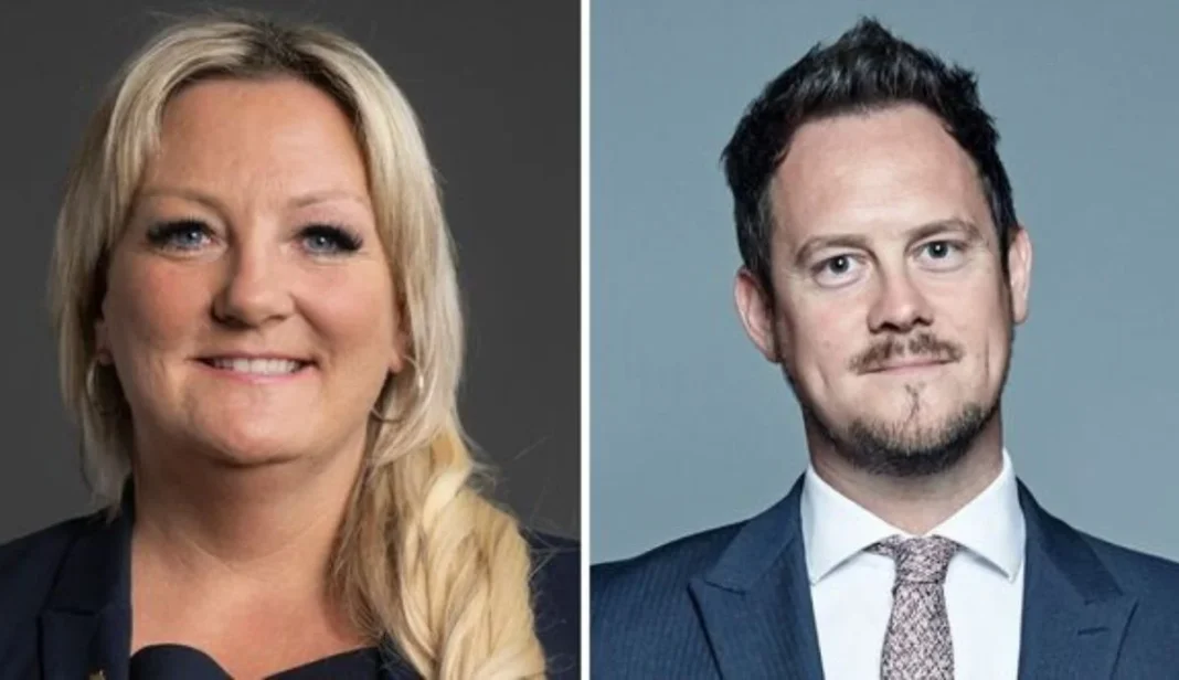 Stephen Morgan MP (Right) and Amanda Martin MP (Left)