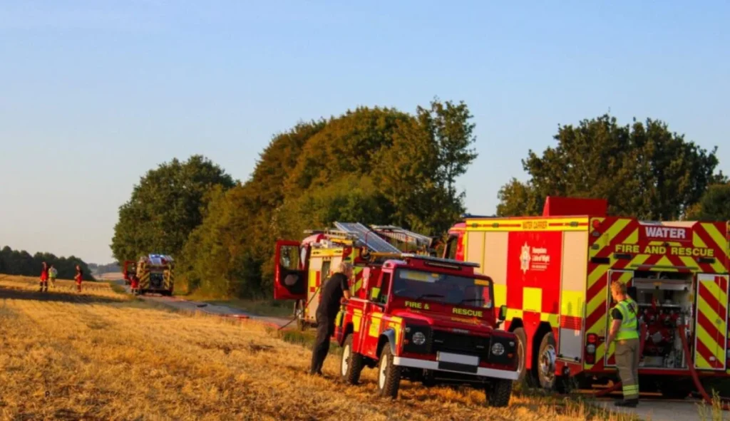 The bales are expected to continue to smoulder for the next few days