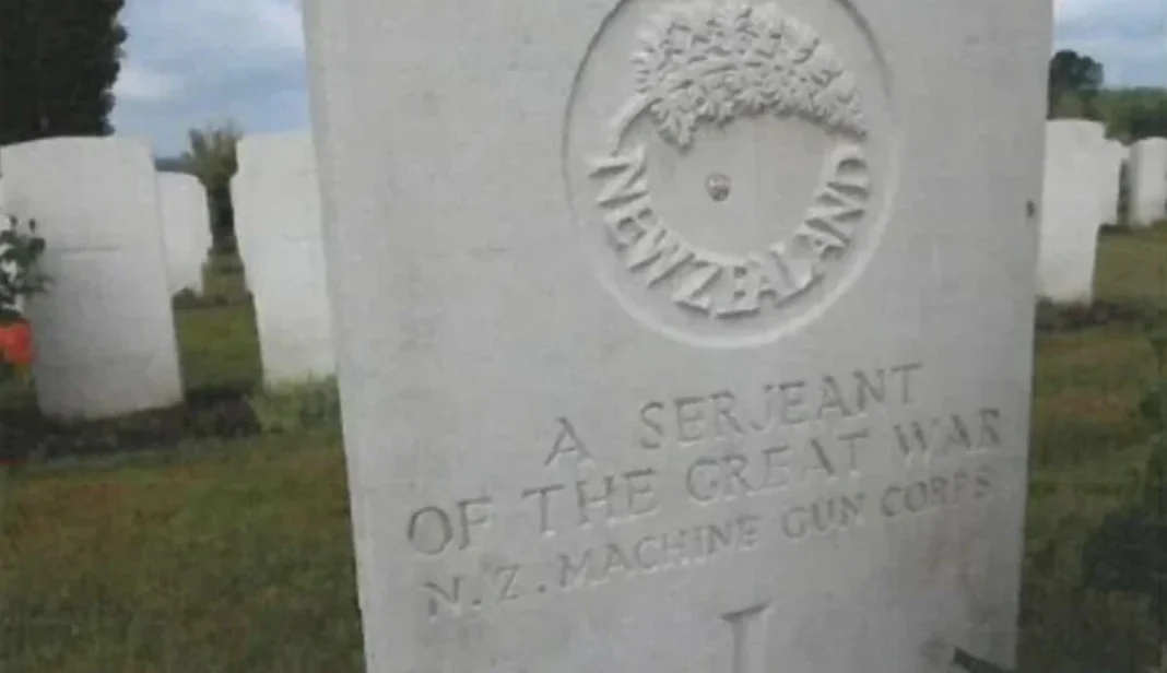 Portsmouth man Sergeant Thomas Smith’s headstone in Belgium