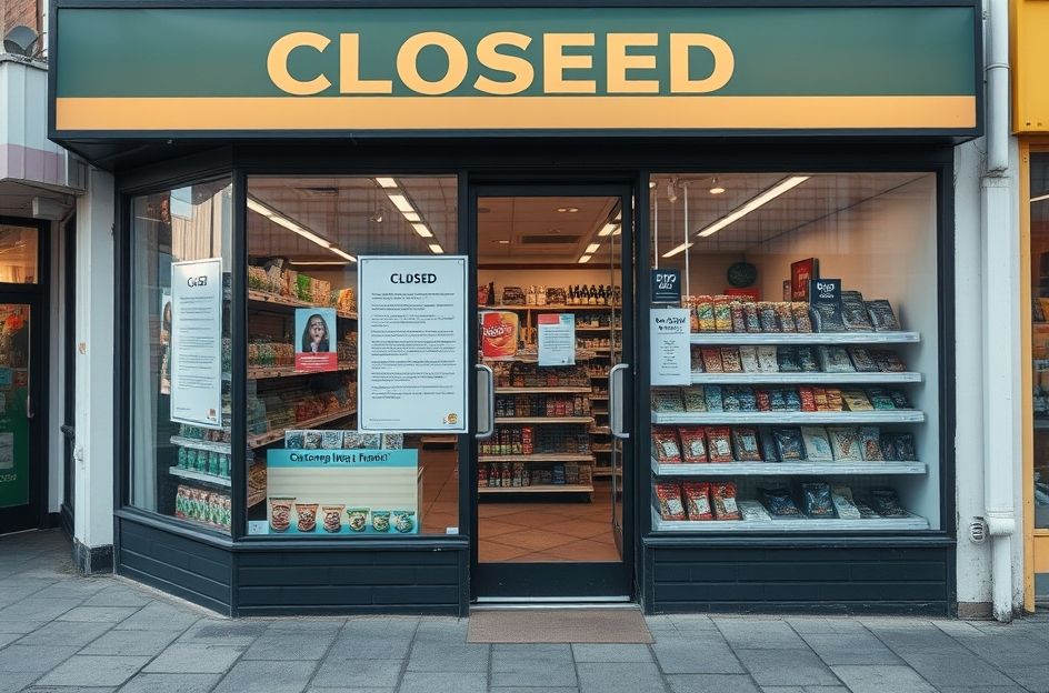 Closure notice at Southsea food store after rodent discovery