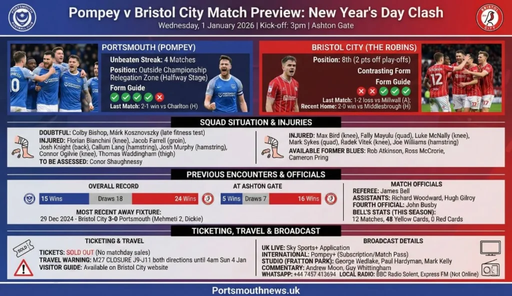 Pompey v Bristol City Match Preview