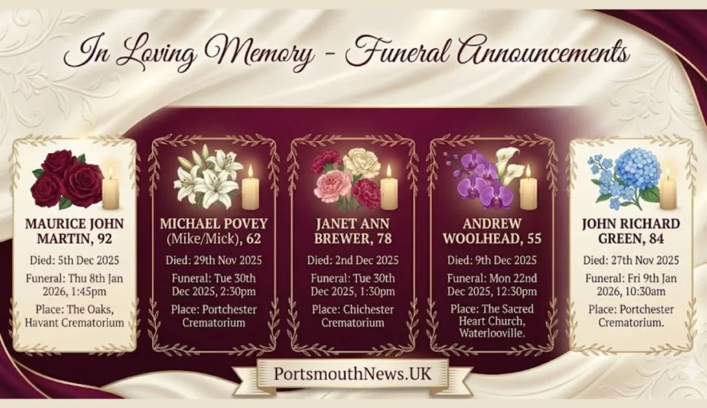 Portsmouth Death announcements