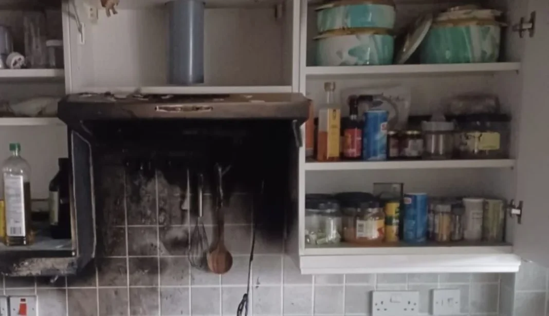 Horndean kitchen blaze